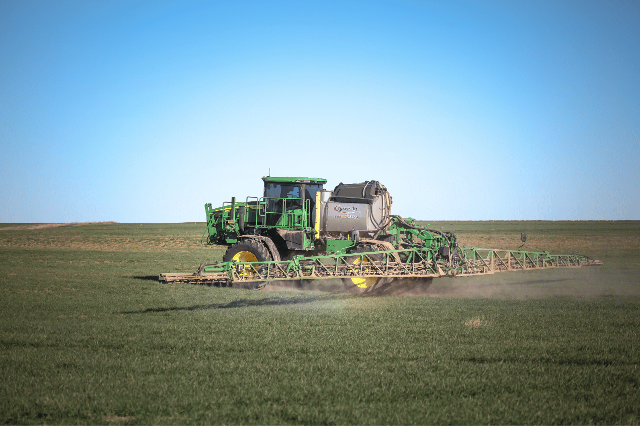 tractor on field